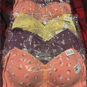 Floral Women's Intimates Set - Purple, Yellow, Orange